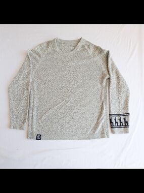 Paka Handmade The Costa Crewneck Sweater In Gray Royal Alpaca Wool Size Medium